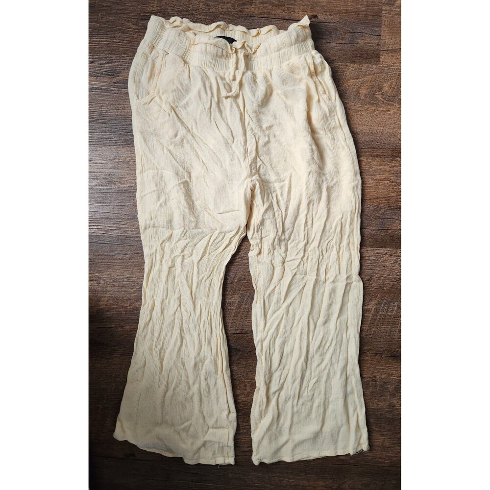 Womens M Kendall & Kylie cream gauze pants